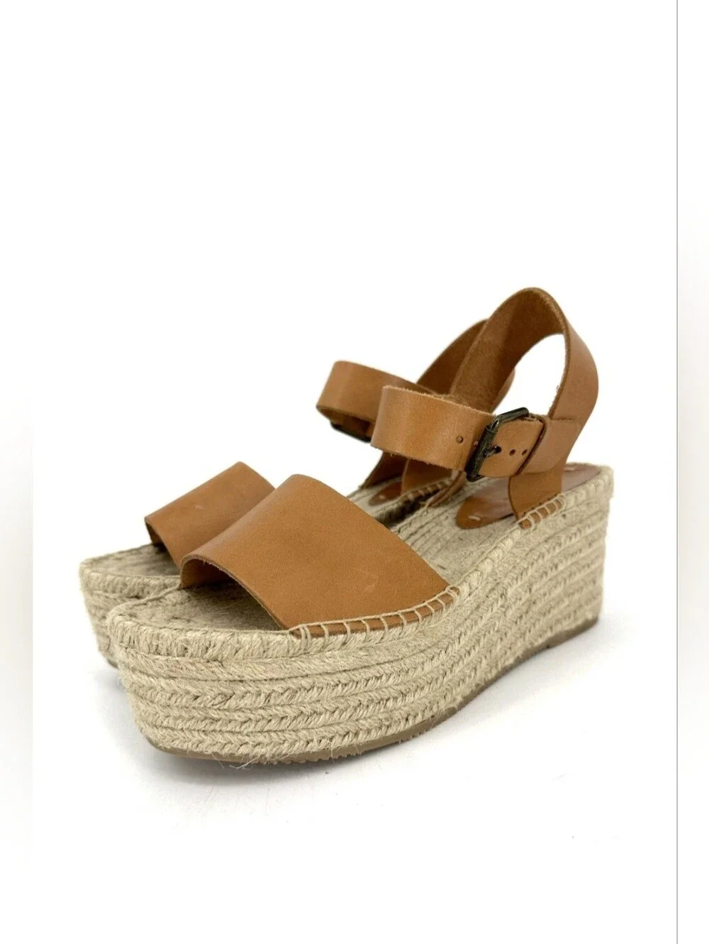 Soludos Tan Espadrille Wedge Sandals Size 6.5